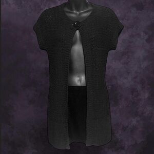 Black Knit Babydoll Cardigan